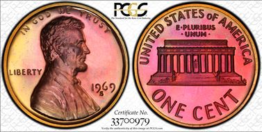 1969-S 1C PR67RB