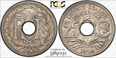 1914 25C Gad-379 F-170 MS64