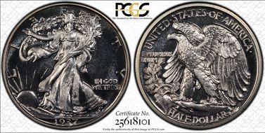 1937 50C PR67