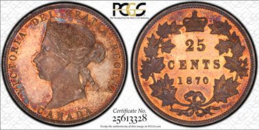 1870 25C Plain Edge SP65