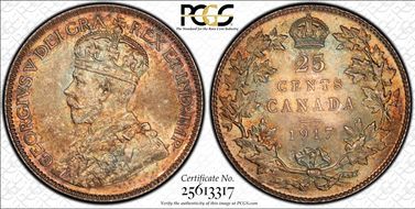 1917 25C MS66+