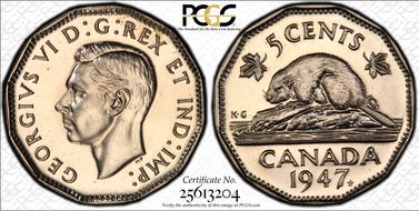 1947 5C Maple Leaf SP67