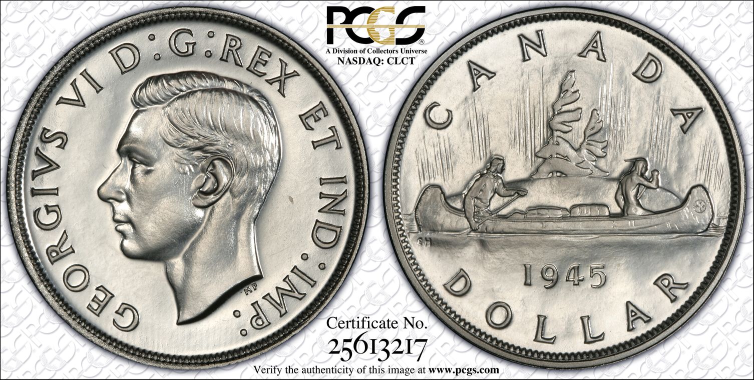 Coins and Canada - 1 dollar 1935 - Proof, Proof-like, Specimen