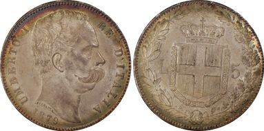 1879-R 5 L KM-20  Ag MS63