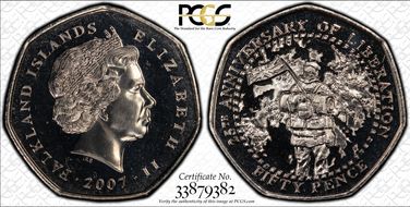 2007 50p Liberation KM-163 MS66