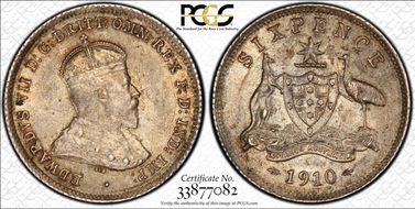 1910 6D KM-19 Ag MS62