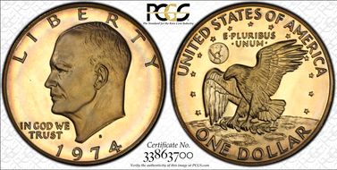 1974-S $1 Silver PR68DCAM