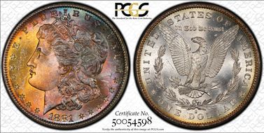 1881-S $1 MS67