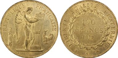 1879-A 100 Fr Gad-1137 F-552 Ancre Simple MS62+