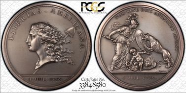 1976 Medal Libertas Am. Silver  Copy of Original Design MS65