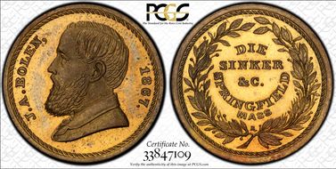 (1867) Medal JAB-24 Brass J.A. Bolen MS64