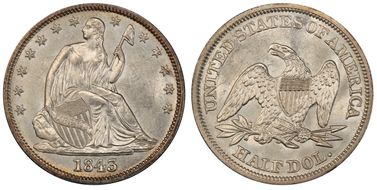 1843 50C MS63