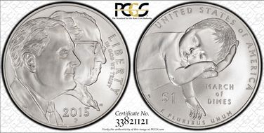2015-P $1 March of Dimes MS70