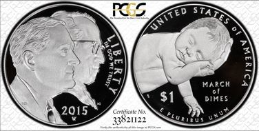 2015-W $1 March of Dimes PR69DCAM
