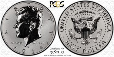 2014-W 50C Reverse Proof 50th Anniversary Set PR69