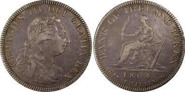 1804 6 Shil S-6615 Bank Token XF40