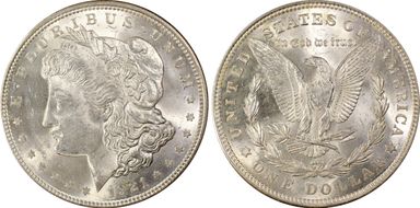 1921 $1 Morgan MS63