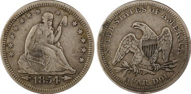1854 25C VF35