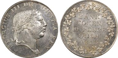 1813 10D Tkn S-6618 KM-Tn5 Ag Bank Token MS63