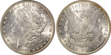 1888 $1 MS63+