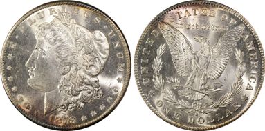 1878-S $1 MS63+