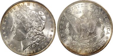 1887 $1 MS64