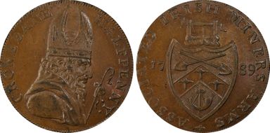 1789 Tk 1/2D DH-44a Wicklow, Cronebane MS64BN