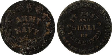 (1861-65) CWT F-164/312a, Army & Navy N1BN