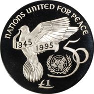1995 Punt U.N. 50th Anniversary PR69DCAM