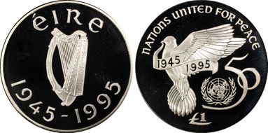 1995 Punt U.N. 50th Anniversary PR69DCAM