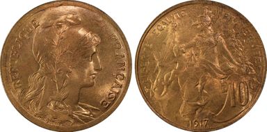 1917 10C Gad-277 MS66RD