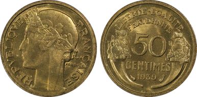 1939 50C Gad-423 F-192 MS66