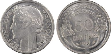 1941 50C Légère MS66