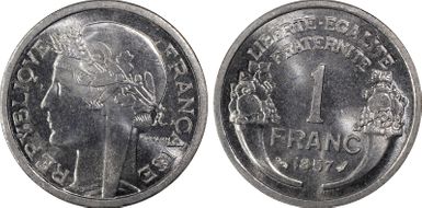 1957 1 Fr Gad-473b F-221 MS66