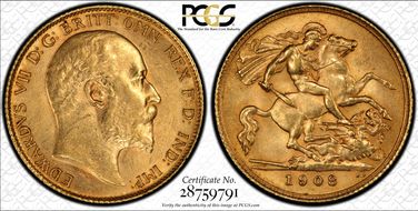 1908 1/2 Sov S-3974B MS62