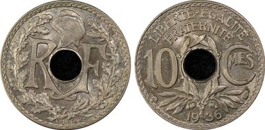 1936 10C Gad-286 F-138 MS66