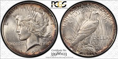 1923-S $1 MS62