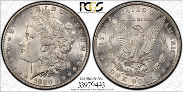 1880-O $1 AU58
