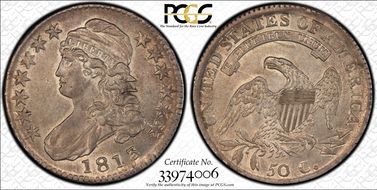 1813 50C O-108a AU58