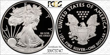 2014-W $1 Silver Eagle PR70DCAM