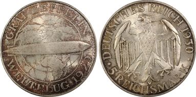 1930-A 5 Mk J-343 Zeppelin Ag MS65