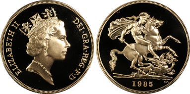 1985 £5 S-SE3 St. George PR69DCAM