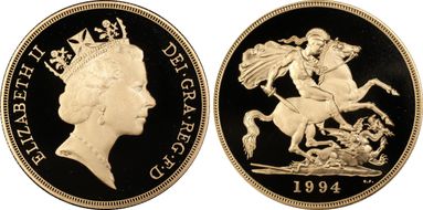 1994 £5 S-SE3 St. George PR69DCAM
