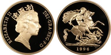 1996 £5 S-SE3 St. George PR69DCAM