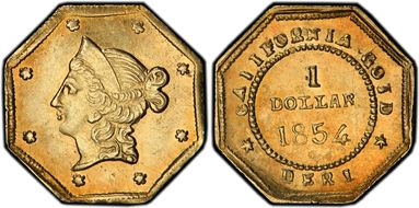 1854 G$1 BG-528 MS62