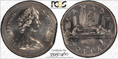 1982 $1 Voyageur MS64