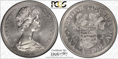 1971 $1 British Columbia MS65