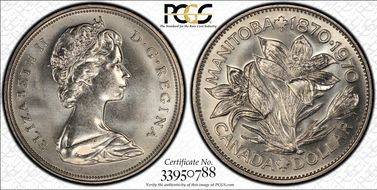 1970 $1 Manitoba MS66