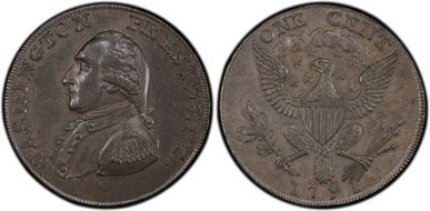 1791 1C Washington, Small Eagle MS63BN