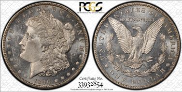 1890 $1 MS63PL